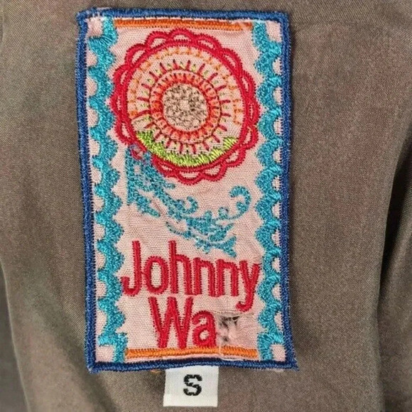 Johnny Was Red Blue Paisley Silk Tiered Maxi Skirt S - Picture 5 of 5